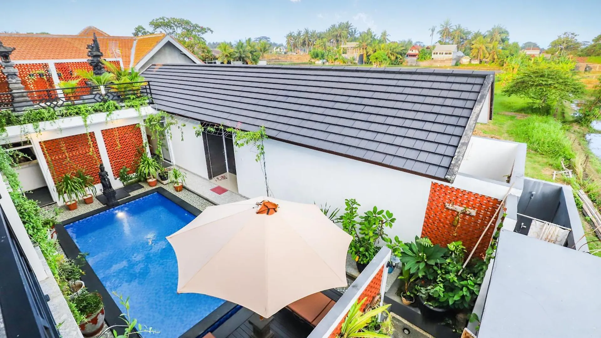 Guest house White Blue House 6 -Pvt Room, Shared Pool&Kitchen Ubud  Indonesia